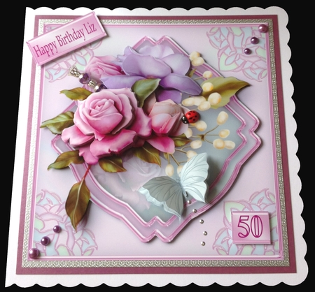 Rose Garden Layered Card Mini Kit by Maria Arnold