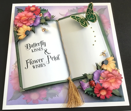 Blank Open Book - Summer Flowers by Maria Arnold