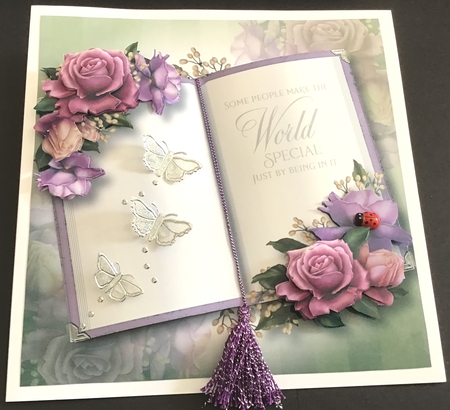 Blank Open Book - Belle Epoque Roses by Maria Arnold
