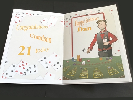 Card Croupier Dude Insert by Maria Arnold