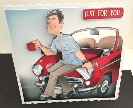 Best Dad Red Car 8x8 Quick Card by Maria Arnold
