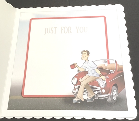 Best Dad Red Car 8x8 Insert by Maria Arnold