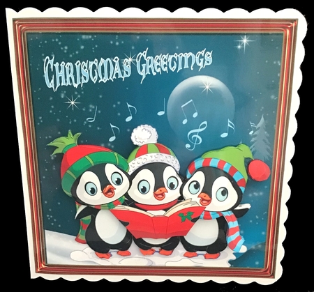 Penquin carol singers by Maria Arnold