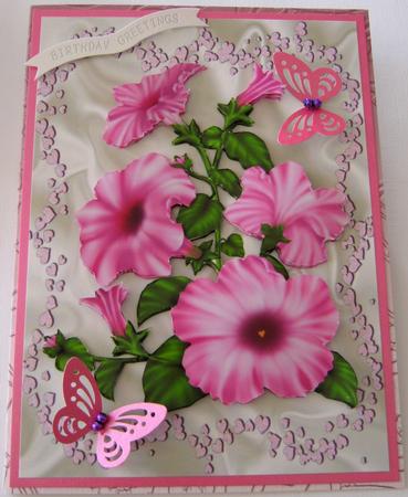 Pink Petunias,a4 Topper by Maria Arnold