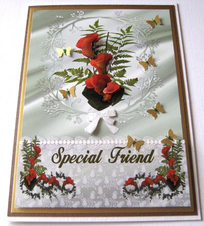 Ruffled Satin Card Fronts by Maria Arnold