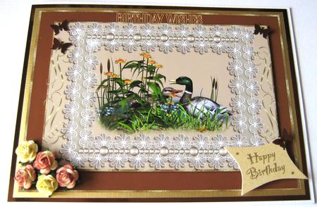 2 Lace Frame Card Bases by Maria Arnold