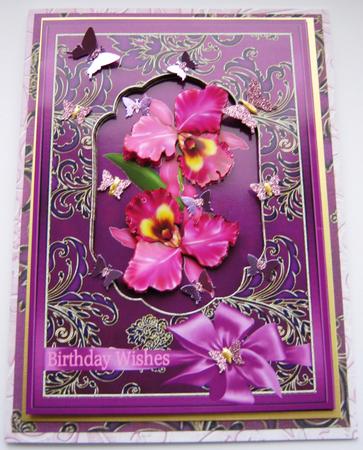 Rich Baroque Background & Card Front - Purple by Maria Arnold