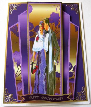 Art Deco Cardfronts Lilac & Purple by Maria Arnold