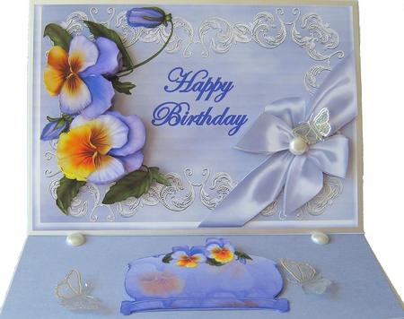 Pansies Ribbon and Bow by Maria Arnold