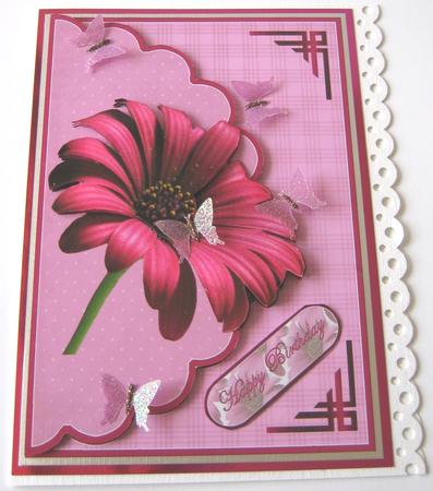 Cerise Beauty Envelope Card by Maria Arnold