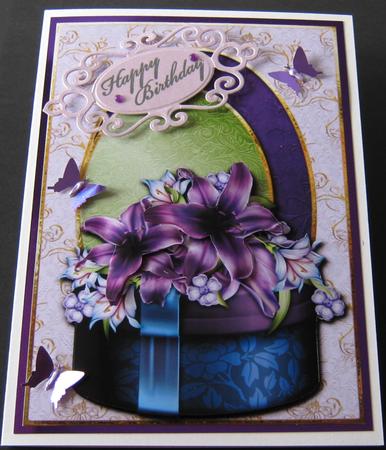 Gorgeous Dark Shadows Lilies in a Gift Box by Maria Arnold