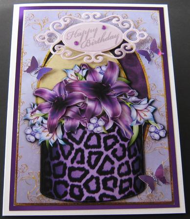 Dark Shadows Lilies & Purple Leopard Gift Box by Maria Arnold