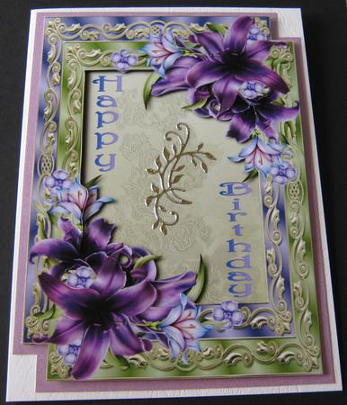 Double Satin Frame & Dark Shadows Lilies by Maria Arnold