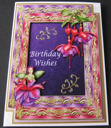 Double Satin Frame & Fabulous Fuschias by Maria Arnold