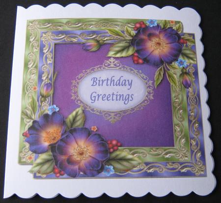 Double Satin Square Frame & Wild Roses by Maria Arnold