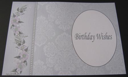 Grey Floral Side Border Insert by Maria Arnold