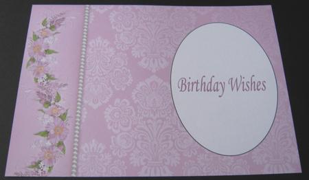 Pink Floral Side Border Insert by Maria Arnold