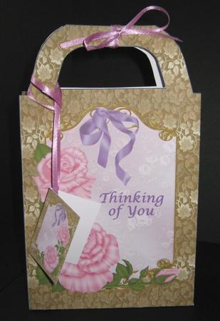 Pink Roses Gift Bag by Maria Arnold