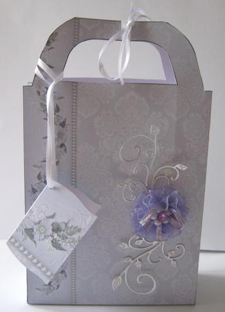 Silver Floral Gift Bag by Maria Arnold
