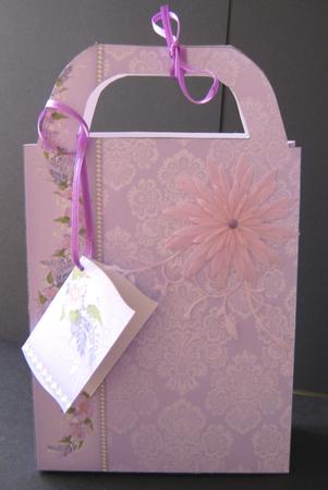 Lilac Floral Gift Bag by Maria Arnold