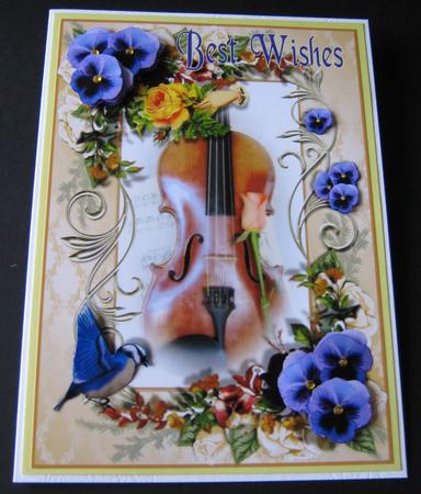 Violin Female Card by Maria Arnold