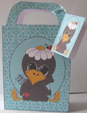 Cute Crow Gift Bag 4 by Maria Arnold