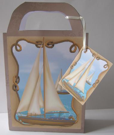 Sailing Themed Gift Bag 1 by Maria Arnold