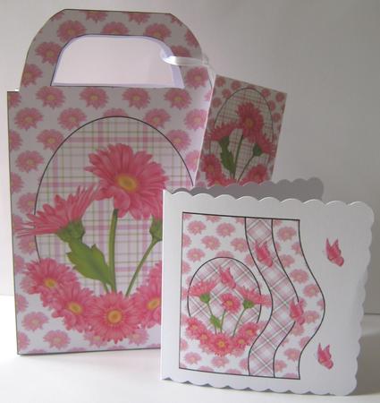 Pink Floral Card 2 by Maria Arnold