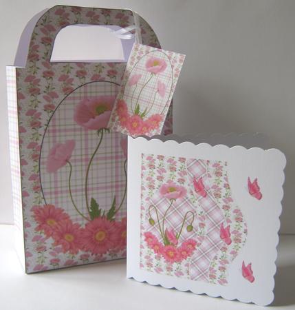 Pink Floral Card 1 by Maria Arnold