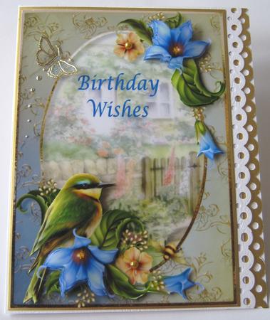 Beautiful Green Bird at Rose Cottage by Maria Arnold