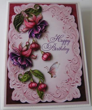 Fabulous Fuschias Topper & Plaque by Maria Arnold