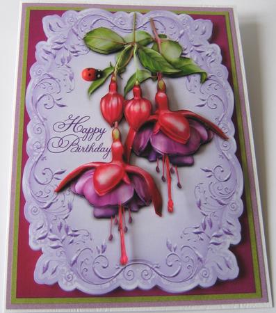 Gorgeous Fuschias Topper & Plaque by Maria Arnold