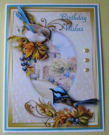 Beautiful Birds, Gold Frame & Dovecote by Maria Arnold