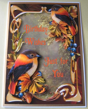 Gorgeous Birds on an Art Nouveau Frame by Maria Arnold