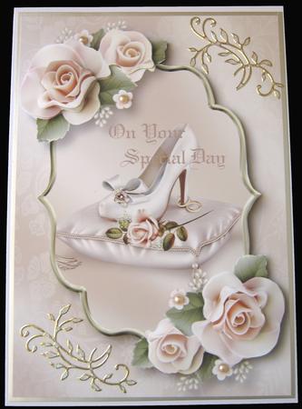 Wedding Shoe & Blush Icing Roses by Maria Arnold
