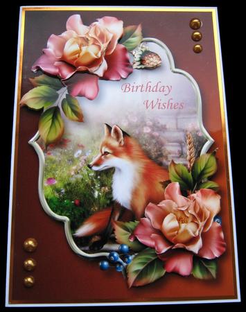 Gorgeous Roses & Fox by Maria Arnold