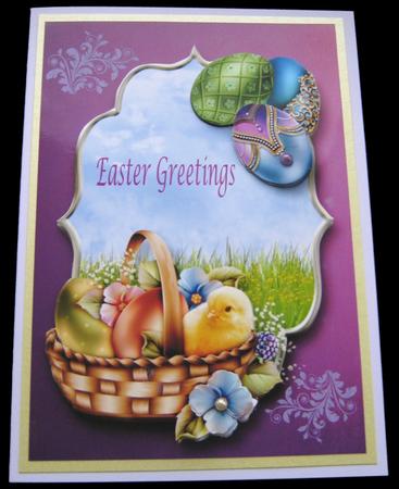 Easter Chick & Jewelled Eggs by Maria Arnold