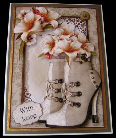 Steampunk Boots & Ivory Lilies Mini Kit by Maria Arnold