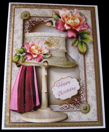 Steampunk Top Hat & Blush Roses Mini Kit by Maria Arnold