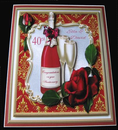 Champagne Congratulations Card Front by Maria Arnold