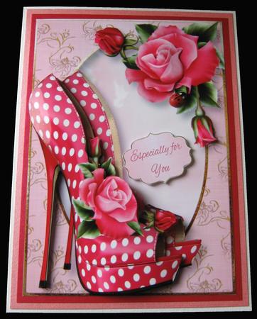 The Eccentric Shoes & Deep Pink Roses by Maria Arnold