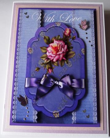 Blue Hue's Quick Card Front by Maria Arnold
