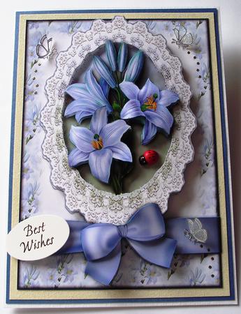 Blue Lilly A4 by Maria Arnold
