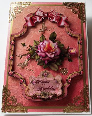 Pink Roses Decoupage by Maria Arnold