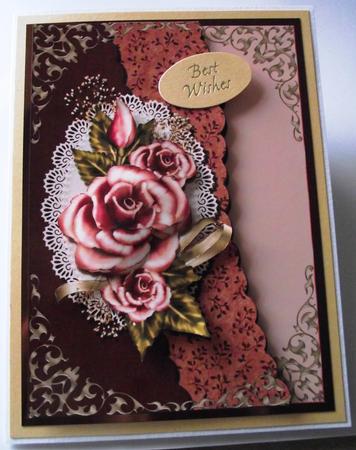 Pretty in Peach Card Topper by Maria Arnold