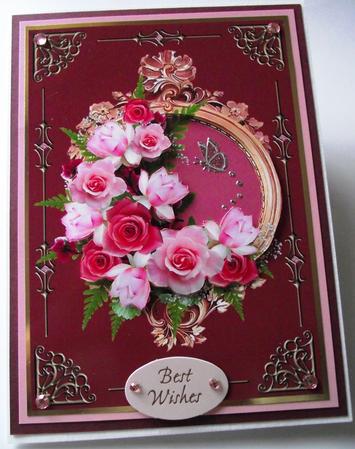 Framed Roses and Magnolias by Maria Arnold