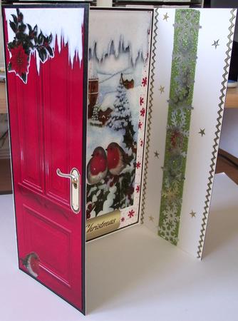 Robins in a Snow Scene, Gatefold by Maria Arnold