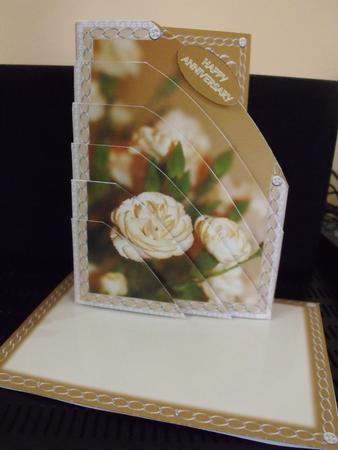 Peach Carnation Cut & Fold Corner Stacker Card Kit by Maria Grech