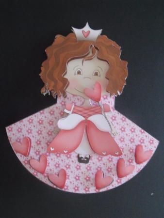 Pink Princess Wobble Card by Maria Grech