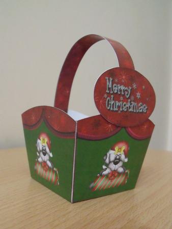 Puppy's Present Basket by Maria Grech